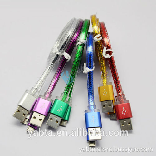 shining TPE micro usb data cable, flat perfume usb cable for Samung usb cable